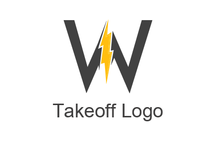 letter w electric bolt icon
