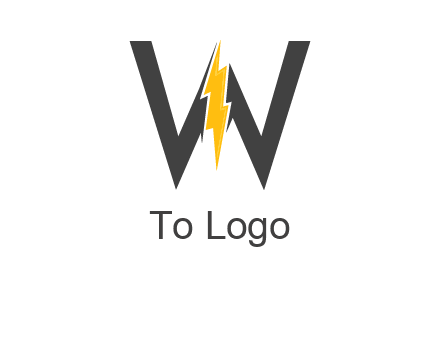 letter w electric bolt icon