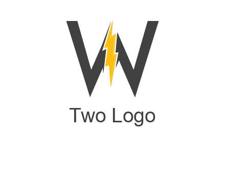 letter w electric bolt icon