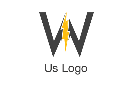 letter w electric bolt icon