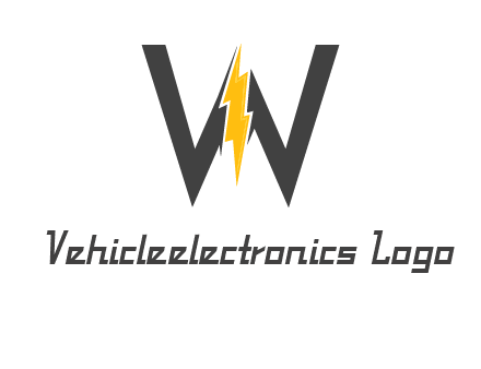 letter w electric bolt icon