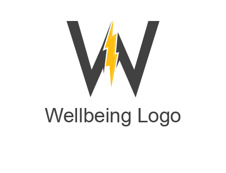 letter w electric bolt icon
