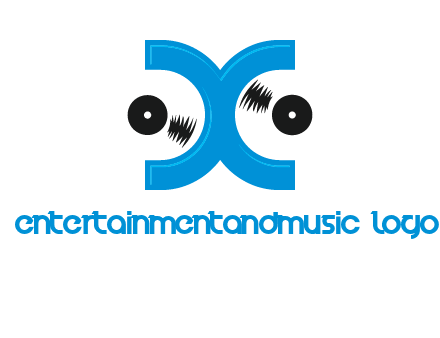 Letter X and music disc logo
