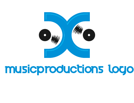 Letter X and music disc logo