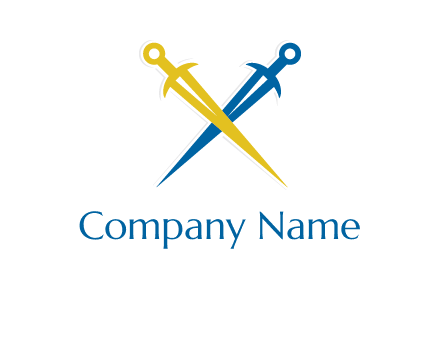 swords in letter X logo