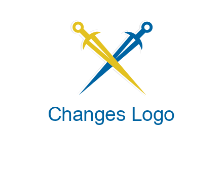 swords in letter X logo