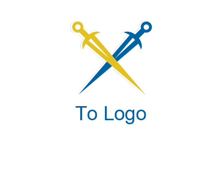swords in letter X logo