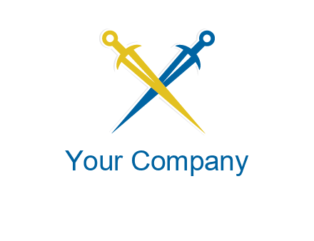 swords in letter X logo