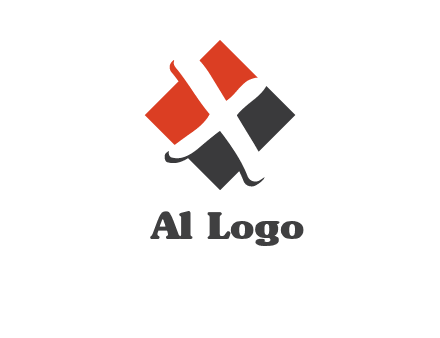 negative spacing letter X in polygon shape