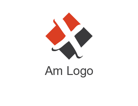 negative spacing letter X in polygon shape