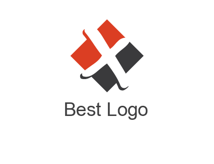 negative spacing letter X in polygon shape