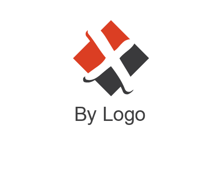 negative spacing letter X in polygon shape