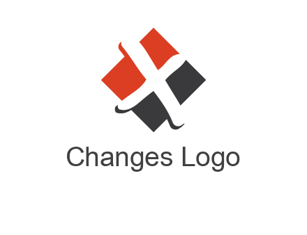 negative spacing letter X in polygon shape
