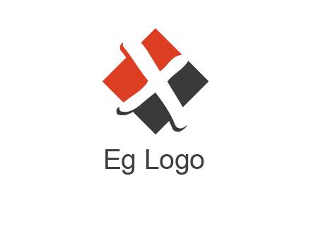 negative spacing letter X in polygon shape