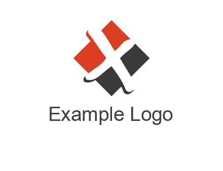 negative spacing letter X in polygon shape