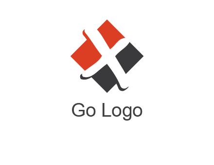 negative spacing letter X in polygon shape
