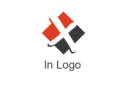 negative spacing letter X in polygon shape