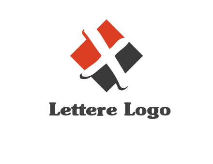 negative spacing letter X in polygon shape