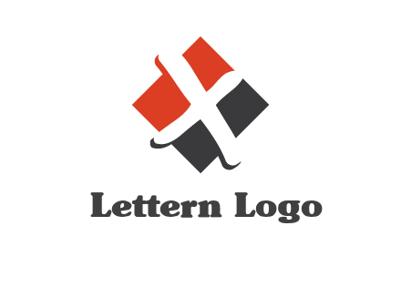 negative spacing letter X in polygon shape