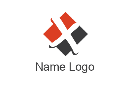 negative spacing letter X in polygon shape