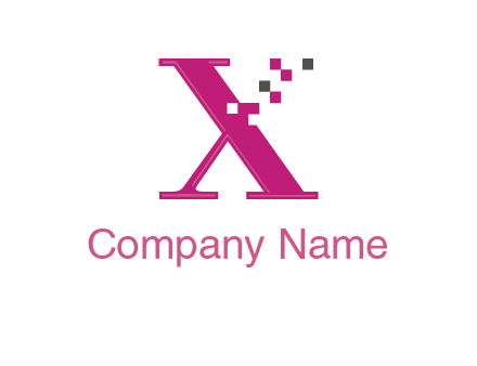 letter x pixels logo
