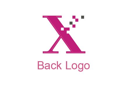 letter x pixels logo