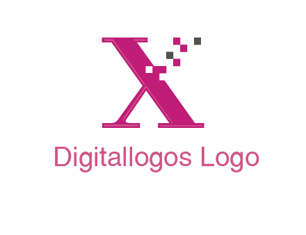 letter x pixels logo