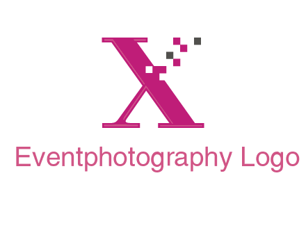 letter x pixels logo