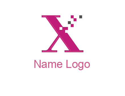 letter x pixels logo