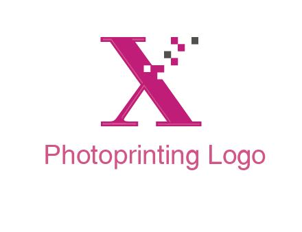 letter x pixels logo