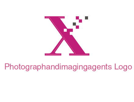 letter x pixels logo