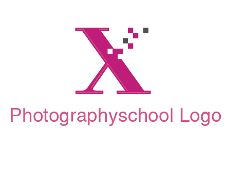 letter x pixels logo