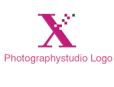 letter x pixels logo