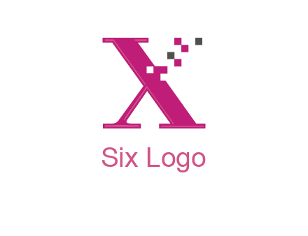 letter x pixels logo
