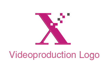 letter x pixels logo