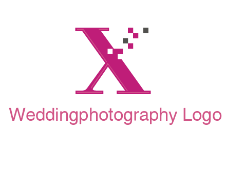 letter x pixels logo