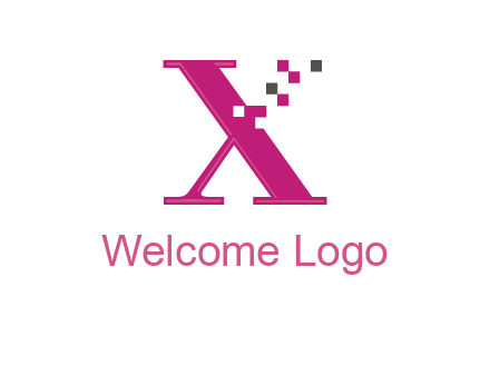 letter x pixels logo