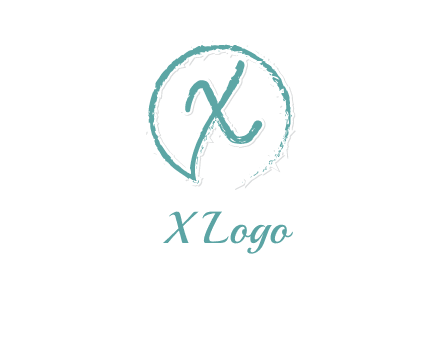 brush letter X logo