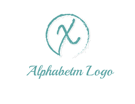 brush letter X logo
