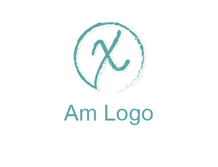 brush letter X logo