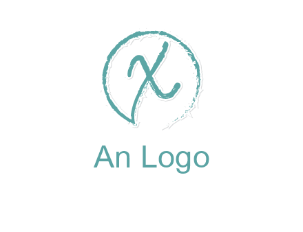 brush letter X logo