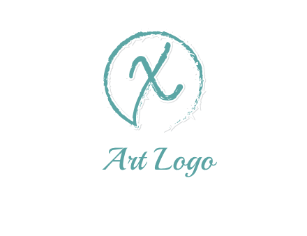 brush letter X logo