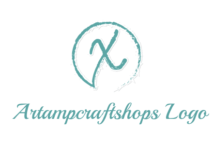 brush letter X logo