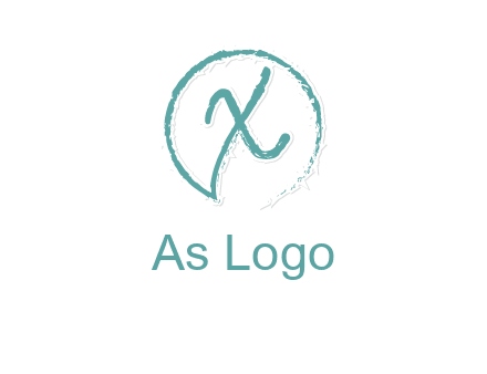 brush letter X logo