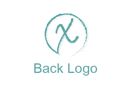 brush letter X logo