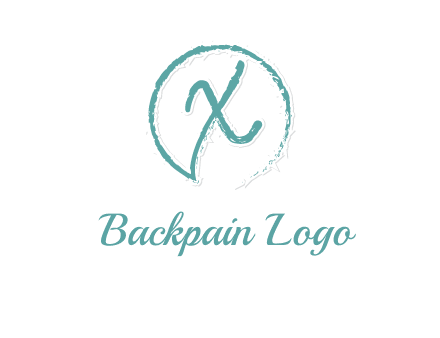 brush letter X logo