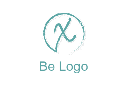 brush letter X logo