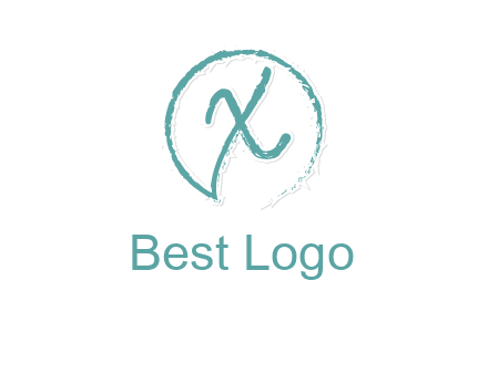 brush letter X logo