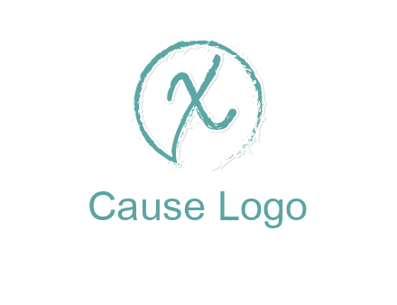 brush letter X logo