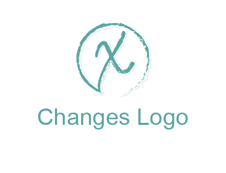 brush letter X logo